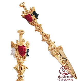 16cm馬頭明王金剛杵含座