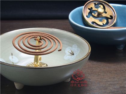 陶香爐(藍色.淺色)