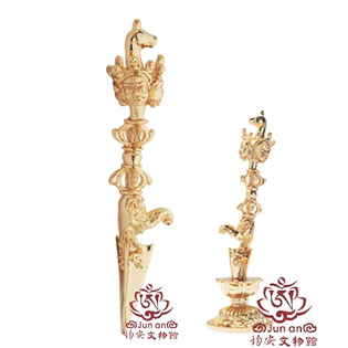 10cm馬頭明王金剛杵含座