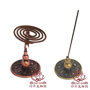 八吉祥葫蘆平香器(青銅色.紅銅色)